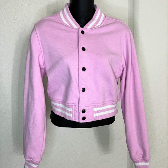 American Apparel Ladies Varsity Crop Jacket - Picture 1 of 10